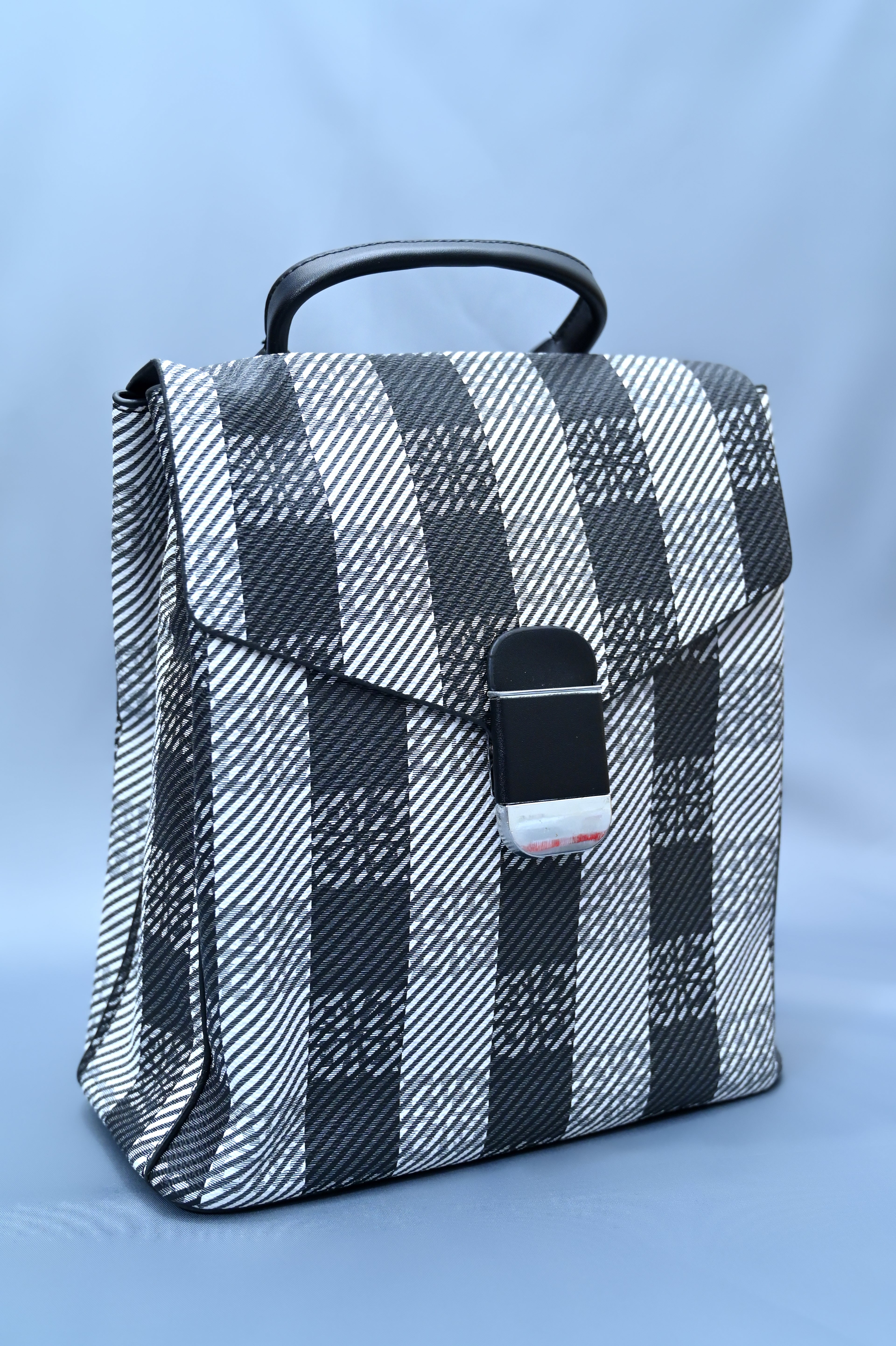 Tartan Small Woven Plaid Backpack