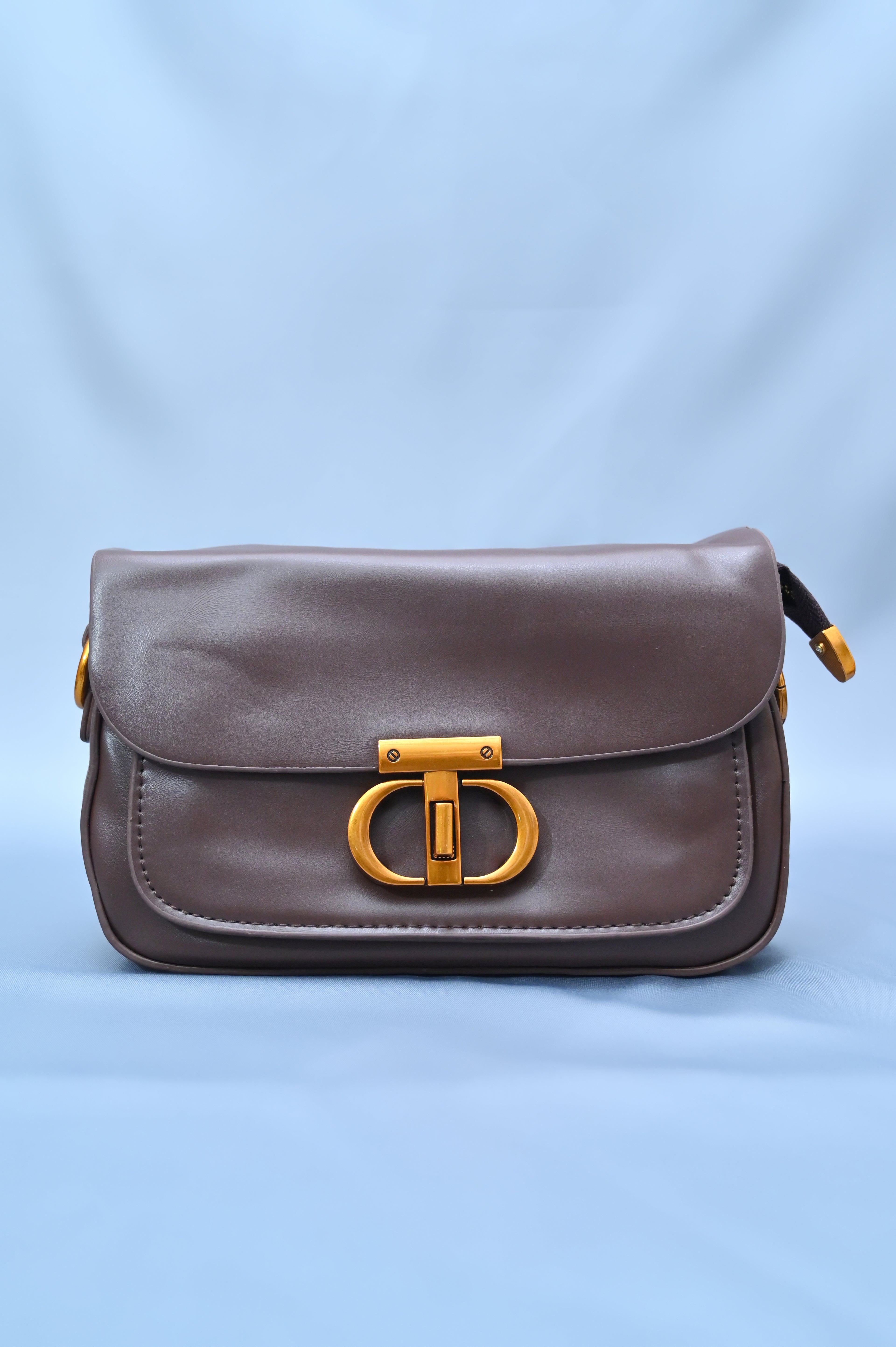 Vintage Christian Dior Brown Leather Flap Bag
